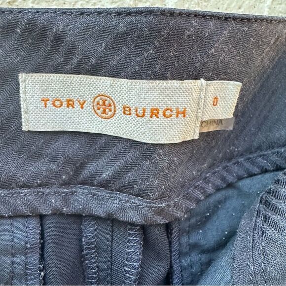 TORY BURCH Crop Pant Black Size 0 Stretch Office Business Casual Career - Picture 5 of 11